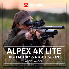 Load image into Gallery viewer, HikMicro Alpex 4K Lite A40EL LRF Night Vision Rifle Scope with infrared Illuminator