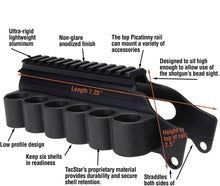 Load image into Gallery viewer, Tac Star Shotgun Rail Mount with Side saddle