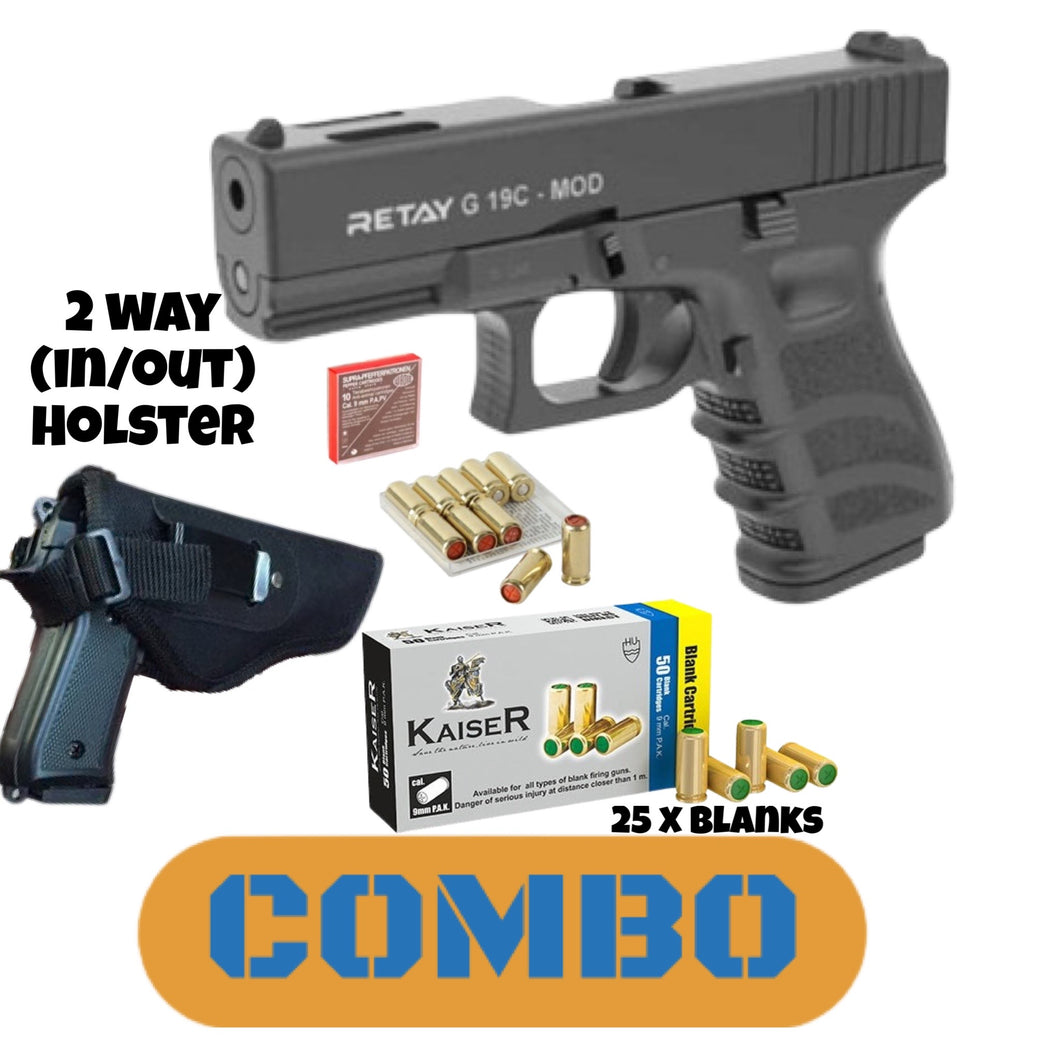 Retay G19C Combo (pistol+case+25 Cartridges+holster)