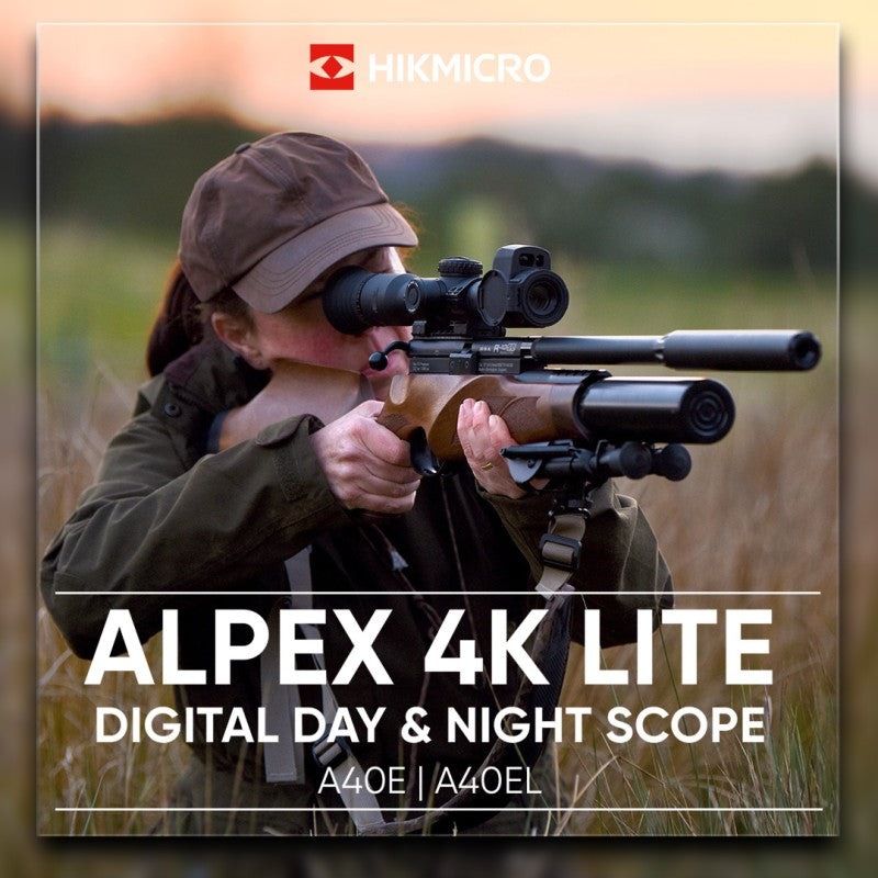 HikMicro Alpex 4K Lite A40EL LRF Night Vision Rifle Scope with infrared Illuminator