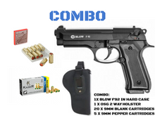 Load image into Gallery viewer, COMBO BLOW F92 9mm blank pepper pistol
