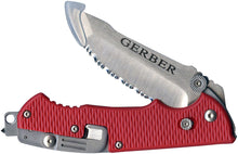 Load image into Gallery viewer, Gerber Hinderer Rescue Knife 3.5" Blunt Tip Serrated Blade, Seat Belt Cutter, Window Breaker, Oxygen Tank Wrence and Tool Kit
