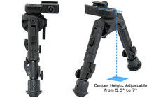 Load image into Gallery viewer, UTG® Recon 360® TL Bipod, 5.5&quot;-7.0&quot; Center Height, Picatinny

