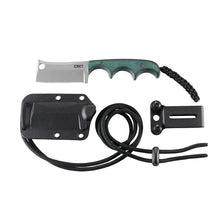 Load image into Gallery viewer, CRKT Minimalist Cleaver Neck &amp; belt Knife w/Bead Blast Blade
